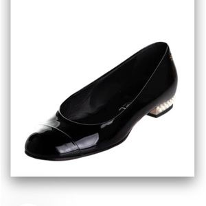 chanel black flats 38.5